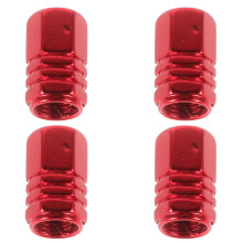 Red Aluminum Alloy Tire Valve Caps Dustproof Waterproof Universal Fit for Cars Trucks Motorcycles