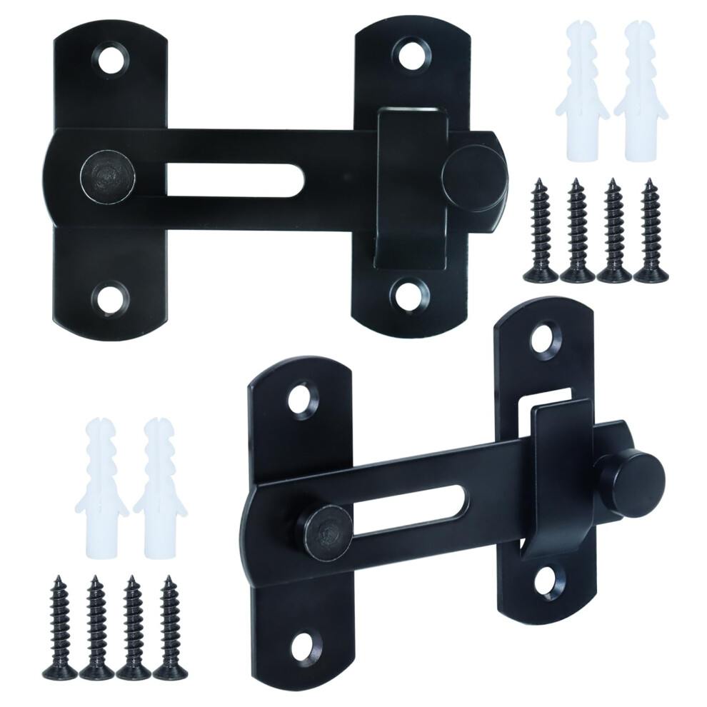 2 Pack 180 Flip Barn Door Lock Latch, Heavy Duty Sliding Door Latch For Shed, Fence, Cabinet 9199774872928