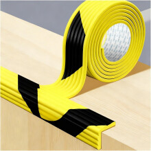 Corner Protectors Black and Yellow  Impact Absorption Wall Edge Guard for Garage Warehouse Factory