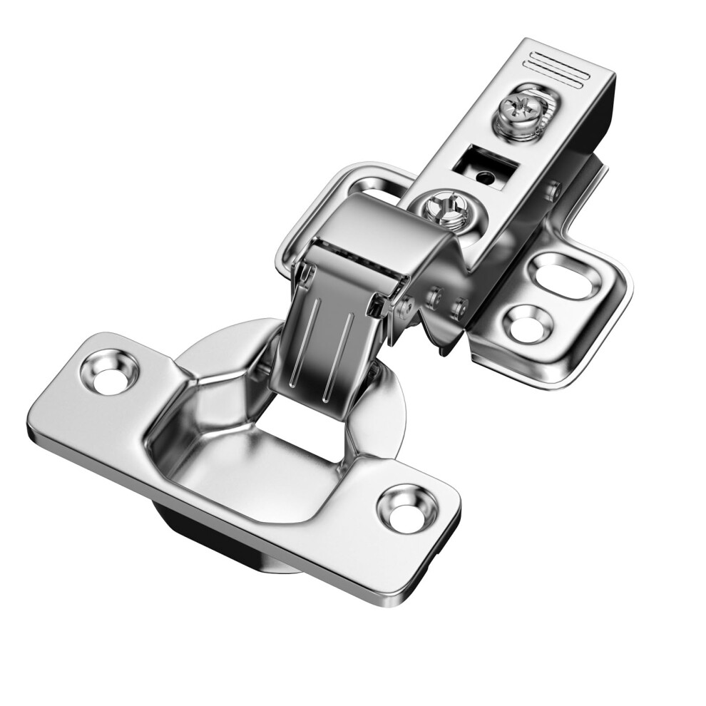 4 Pack Soft Close Inset Cabinet Hinges, 110 Wide Opening Frameless Concealed Design, Brushed Nickel 9199774873079