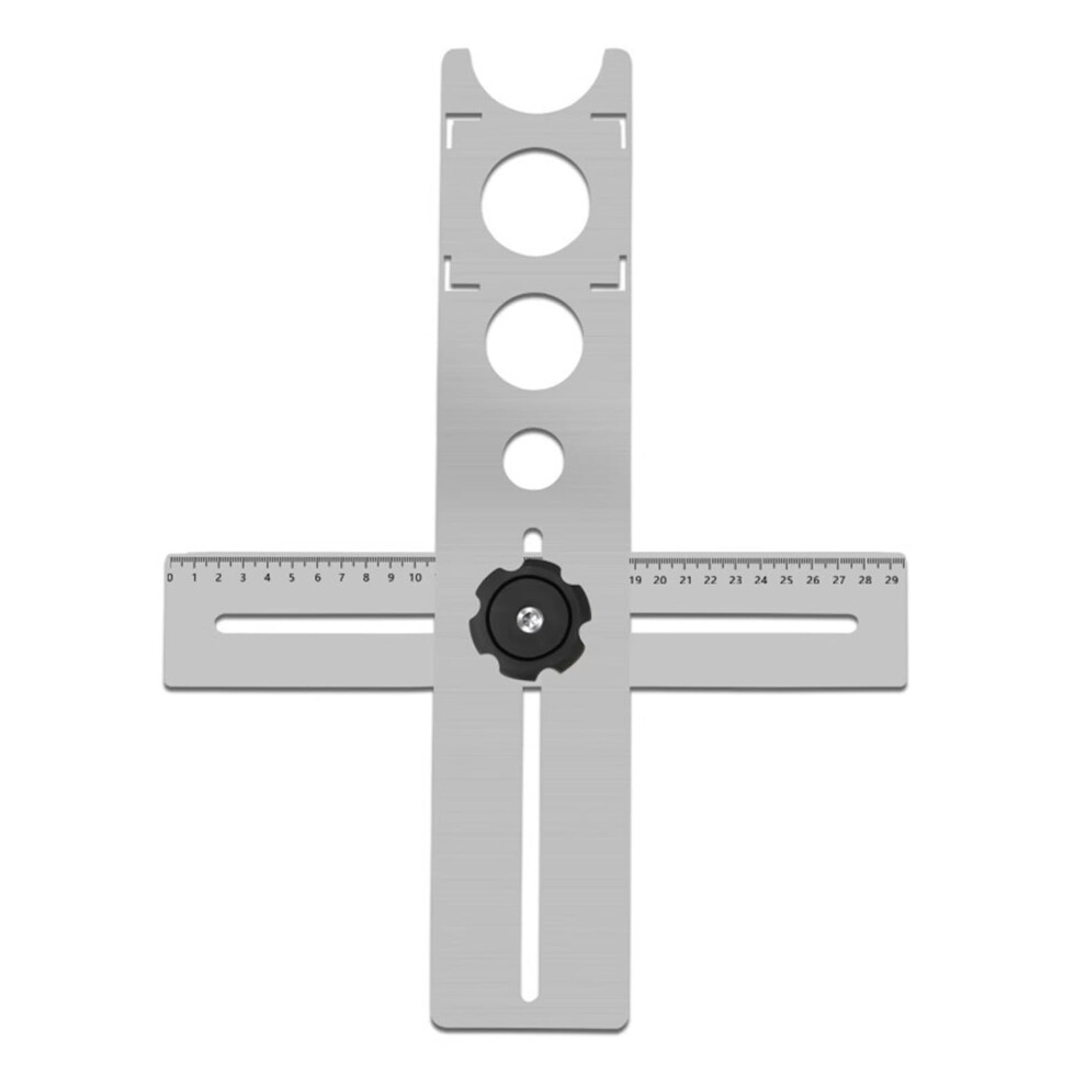 40Cm Stainless Steel Tile Hole Locator And Adjustable Drill Guide For Precise Installation 9187378071045