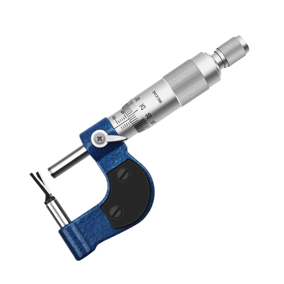 025Mm Mechanical Outside Micrometer With Vshaped Fork For Precise Length Measurement 9187378071236