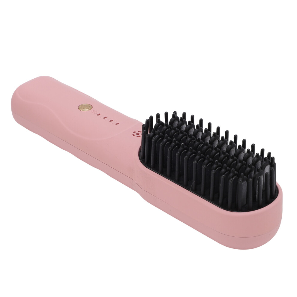 Pink Cordless Rechargeable Hair Straightener Comb, 2600Mah, 30W