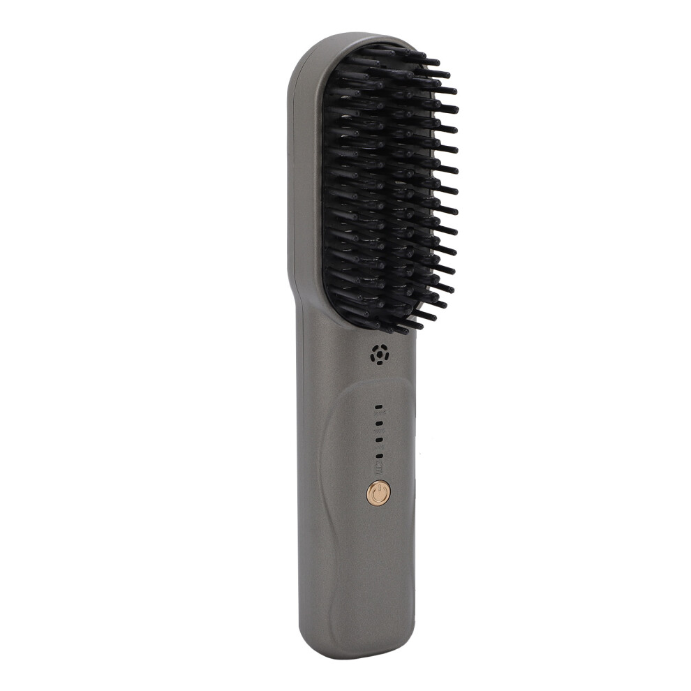 Unisex Black Cordless Rechargeable Hair Straightener Comb, 2600Mah, 3 Temp Levels