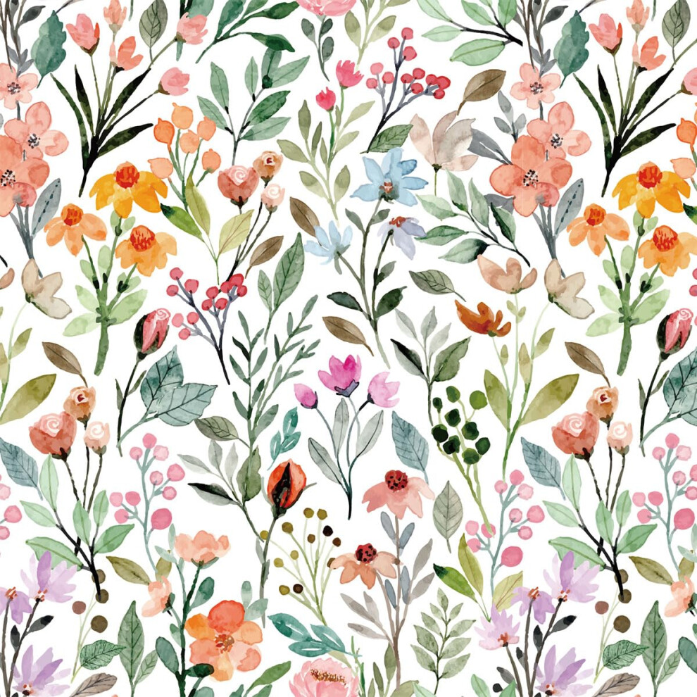 Peel And Stick Wallpaper Waterproof Vinyl Floral Removable For Bathroom Walls Cabinets 17.3'X393' 9199774874670
