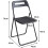 Office Meeting Chair with Writing Board, Ergonomic Lumbar Support, Foldable Stackable Black 2