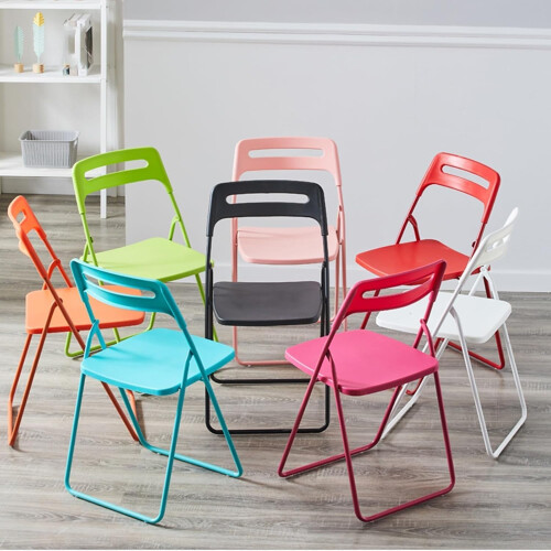 Office Meeting Chair with Writing Board, Ergonomic Lumbar Support, Foldable Stackable Black 2