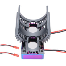 36mm Aluminium RC-Motor Kühllüfter 7V Doppel-Hochgeschwindigkeit Grau