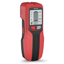 Handheld Wall Stud Scanner with LCD Display, Detects Wood, Metal & AC Wire, Red
