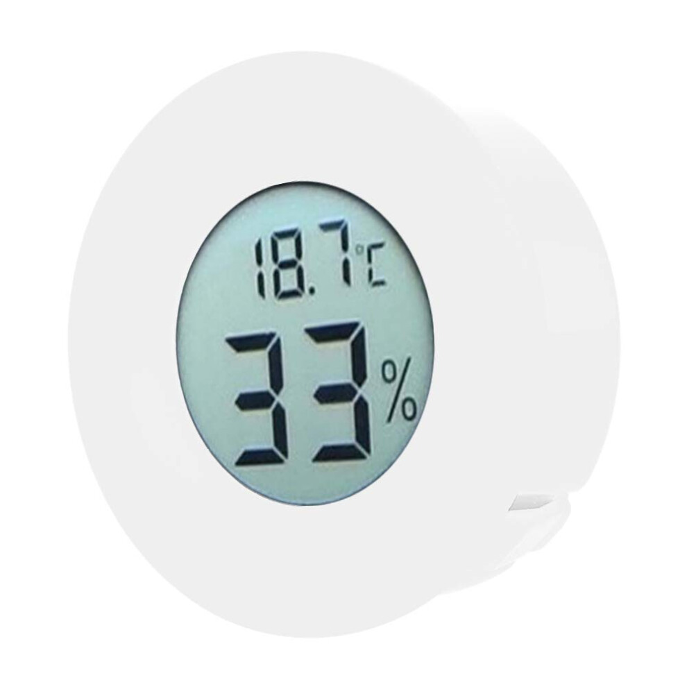 White Lcd Thermometer Hygrometer With Instant Readings, Accurate Temperature Humidity Gauge For Indoor Fridge Cabinet,