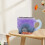 Große lila 320 ml multifunktionale Kristallharz-Kaffeetasse mit Griff 15