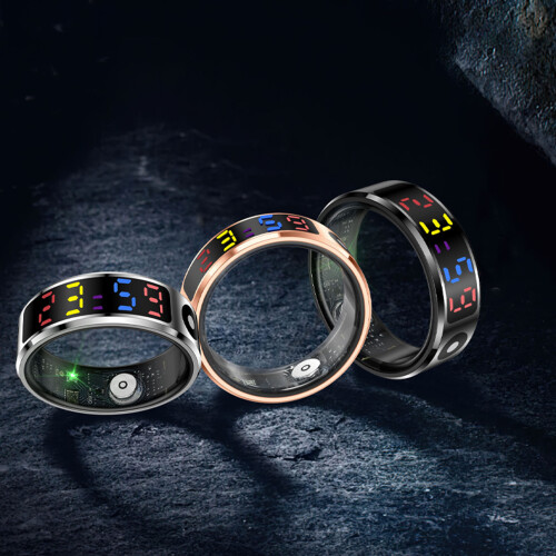 Smart Ring Color Display Touch Button 16mAh 10 (ID 20.4mm) Silver