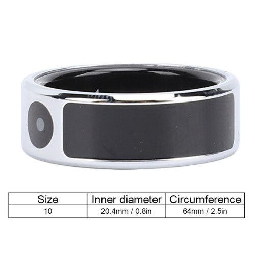 Smart Ring Color Display Touch Button 16mAh 10 (ID 20.4mm) Silver 1