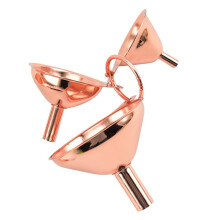Stainless Steel Mini Funnel Set 3pcs Rose Gold for Spill Oil and Wine Bottle Liquid Transfer