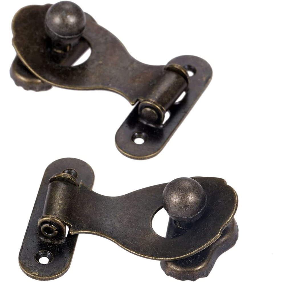 Antique Box Lock With Secure Bolt Closure, 2Pcs Vintage Hasp Latch For Wooden Jewelry And Wine Boxes 9199774875936