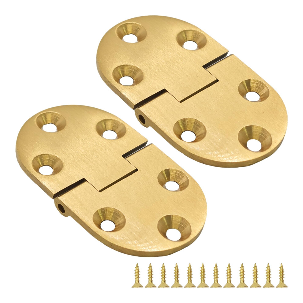 2Pcs 90 Brass Butler Tray Hinges Heavyduty Polished Gold Folding Table Hinges For Desk Cabinet 9199774876056