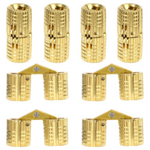 8 Pcs 180 Concealed Cabinet Hinges Brass Hidden Barrel Hinges for Furniture Wood Box