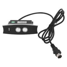 Elektrischer Relaxsessel-Controller mit USB-Ladestation, LED-Beleuchtung, 5-Pin-Schalter, Schwarz