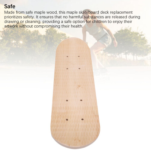 3PCS Maple Wood Skateboard Decks, 43cm Double Sided Hand-Painted 2