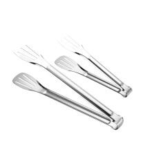 2 Pack Stainless Steel Kitchen Tongs Set, 7in and 12in Heat Resistant Locking Cooking and BBQ