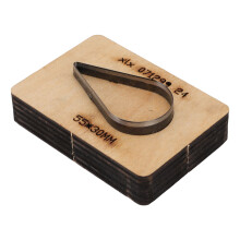 Hochkohlenstoffstahl Leder drop-Form Präge- und Schneidmesser 8,5 x 6 cm