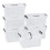 Clear Storage Bins 6 Pack 12 Quart Stackable Plastic Containers with Handle for Home Organization 1