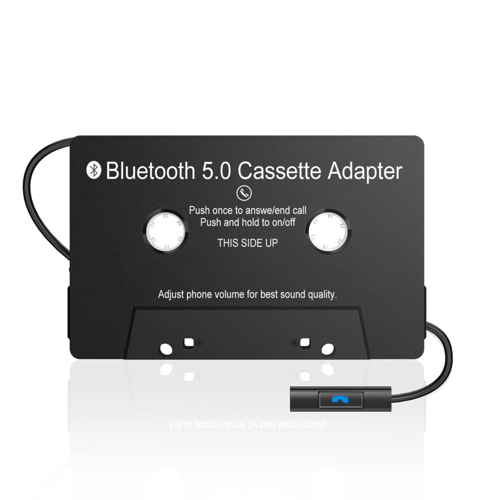 Bluetooth Cassette Adapter 5.0 Wireless Streaming For Car Stereo With Mic And Hands Calling 9187378076651