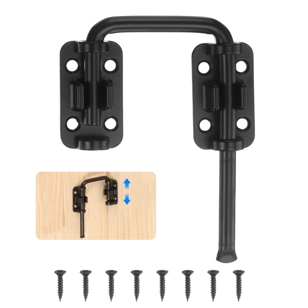 Door Latch Lock Zinc Alloy Flexible Ushaped Sliding Lock With Screws For Home Security 9187378076705