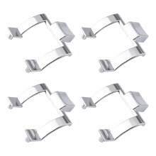 Shower Door Handle Zinc Alloy Replacement Pull with Towel Bar Brackets, Polished Silver, Set of 4