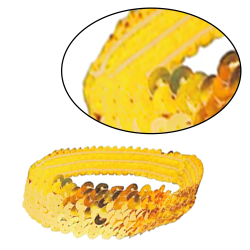 Cheerleading-konkurrence, hårtilbehør til performance, 2,5 cm brede glitter-elastiske pailletter til klassisk og elegant design 2