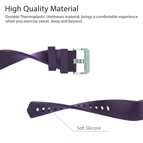 Αθλητικά λουράκια Fitbit Charge2, ανθεκτικά στον ιδρώτα, πολλαπλής συσκευασίας για 2
