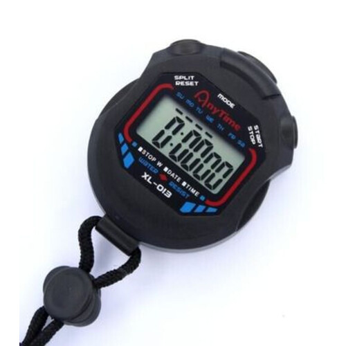 Electronic Digital Sport Stopwatch, Multi-Function For Fitness And Competitions, Large Display, Professional Timer With Split Timing, Countdown Timer, 1