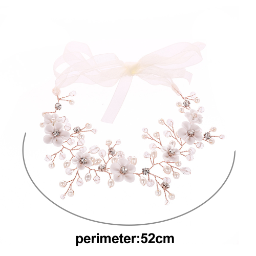 Κορδέλα για τα μαλλιά πριγκίπισσας, αξεσουάρ μαλλιών με κρυστάλλινα λουλούδια 1
