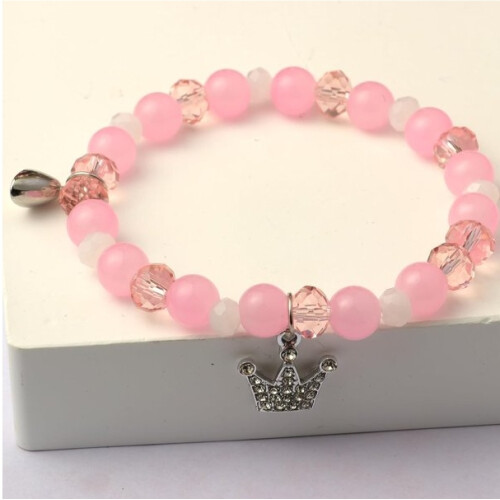 Σετ βραχιόλι Charm Beads με συμβολικό στέμμα και καπέλο, βραχιόλι BFF for 2 με ασορτί 1