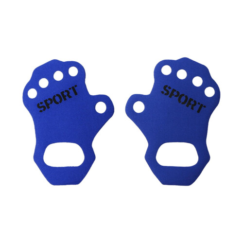 (Blue, M) 2x Workout Glove Pads Glove Exercise Grip Pad Essential For All