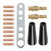 MIG Welding Torch Accessories Kit for 15AK MB15 with 0.035in Nozzles and 0.9mm Contact Tips
