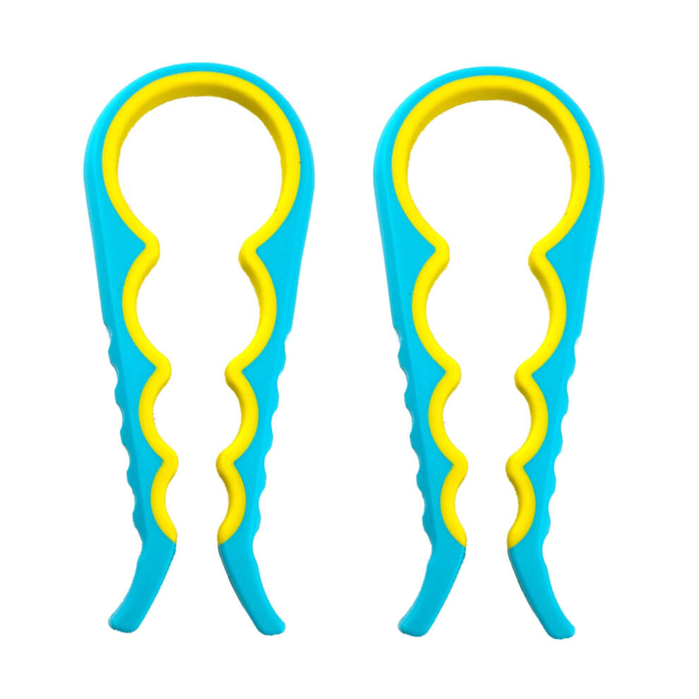 Blue Jar Opener And Can Opener For Seniors With Arthritis, Easy Grip Nonslip Handle, 2 Pack