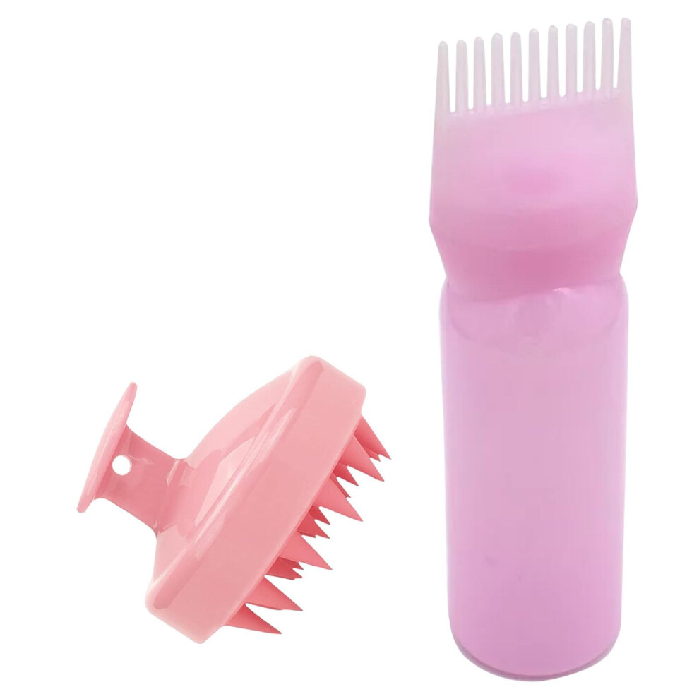 Hair Dye Applicator Bottle Set with Root Comb for Precise Color and Gentle Scalp Massage