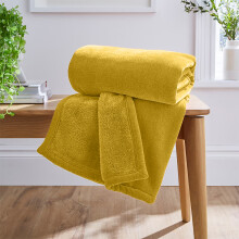 (Yellow Fleece, Single) Faux Fur Fleece Blanket Large Sofa Bed Warm Throw