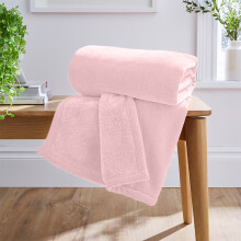 (Pink Fleece , Single) Faux Fur Fleece Blanket Large Sofa Bed Warm Throw