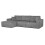 Azzuro Left Corner Sofa Grey Fabric 1