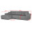 Azzuro Left Corner Sofa Grey Fabric 2