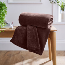 (Coffee Fleece, Single) Faux Fur Fleece Blanket Large Sofa Bed Warm Throw
