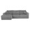 Azzuro Left Corner Sofa Grey Fabric 3