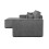 Azzuro Left Corner Sofa Grey Fabric 5