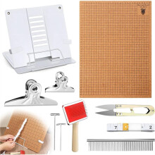 108 Pcs Macrame Kit 12x16 Inch Macrame Board and Pins, Double Sided Grids Handmade Braiding Making Board, for Creating