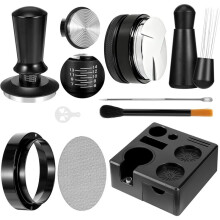 9 PCS Espresso Accessories Kit,51mm Espresso Tamper Tools,WDT Tool Espresso Espresso Tamping Station