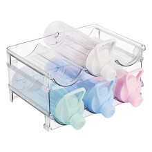 Water Bottle Organizer for Cabinet, Stackable Water Bottle Storage Rack Holder for Kitchen Pantry for Water Bottle Rack