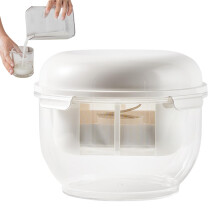 Reusable Yogurt Strainer with Fine Mesh for Homemade Creamier Yogurt, Large Airtight Container