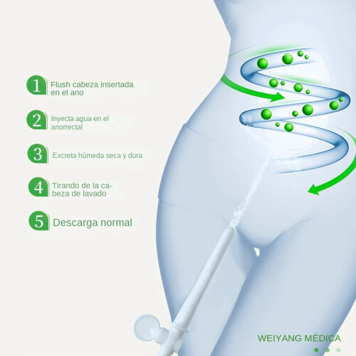(Blanco) Irrigador de enema de estreñimiento 2